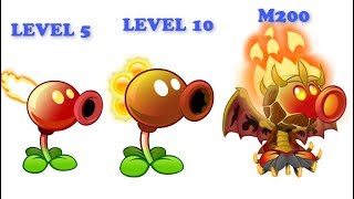 Plants VS Zombies 2 | Fire Peashooter LEVEL 5 - MAX LEVEL - MAX Mastery