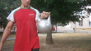 Гиря 16 кг.Подъем на скорость.607 раз за 10 мин.WR.Ситников Виталий.