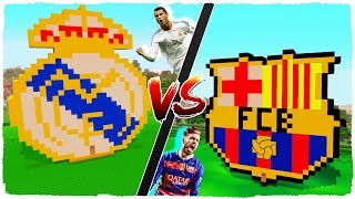 ? Casa de REAL MADRID vs casa de F.C. BARCELONA - MINECRAFT