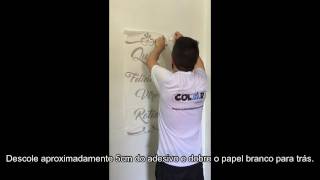 Como aplicar adesivo de parede com máscara de aplicação
