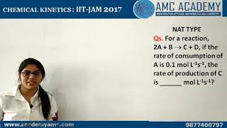 IIT JAM Chemistry Solutions 2017 Topic: Chemical Kinetics