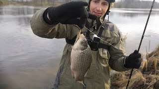 Караси на спиннинг в январе! Масло Джёнсонс Бейби рулит! Рыбалка в Беларуси на реке Свислочь 2020