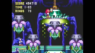 Sonic and Knuckles (Genesis) Walkthrough - Part 5 - Hidden Palace/Sky Sanctuary Zone (Sonic)