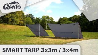 Qeedo Smart Tarp 3x3m / 3x4m Sonnensegel Aufbauvarianten