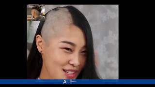 LOVELY girl headshave quotes SHAVE me Mister ??‍♀️???‍?
