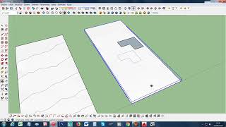 C'x de areia  -Topografia - curva de nível - Sketchup