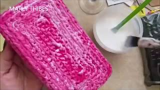 IMPERMEABILIZANDO CROCHE FEITO COM FIO DE MALHA TUTORIAL MARLY THIBES