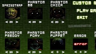 Five Nights at Freddy's 3 | Custom Night | Modo 20/20/20/20/20 | Noche 7