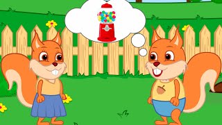 Famille d'Écureuil - Idée Pour Machine à Gommes Animé 2021 en Français
