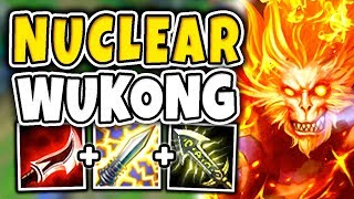 NUCLEAR ONE-SHOT WUKONG MID! 100% BUSTED 100-0 BURST ASSASSIN (RIDICULOUS) - League of Legends