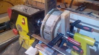 Точение вазы грубая обработка (Turning the vase rough machining)