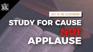 The Israelites: STUDY FOR  CAUSE NOT APPLAUSE