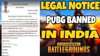 Pubg Mobile Ban In India - Legal Notice By Government Of India To Ban Pubg?