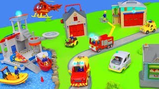 Feuerwehrmann Sam Unboxing: Neue Spielzeugautos, Jupiter Feuerwehrautos & Truck Station für Kinder