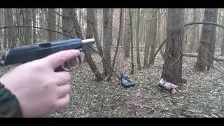 Из травмата по шампанскому МР79-9ТМ стрельба по бутылкам шампанского