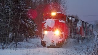 CN 8012 West, Snow Filled Horn 02-18-2013