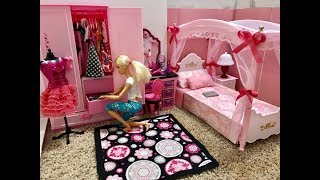 Barbie Bedroom Morning Routine!! Bathroom, breakfast...