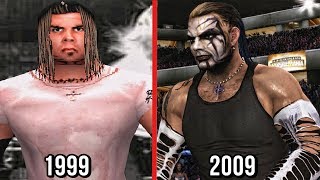 The Evolution Of Jeff Hardy In WWE Games! ( WWF WrestleMania 2000 To SVR 2010 )