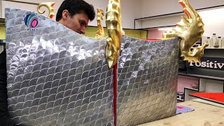 Amazing  Chest of Drawers made of Aluminum, Gold and Epoxy! Комод из Алюминия, Золота и Эпоксидки!