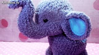 Амигуруми: схема Плюшевые слоники. Игрушки вязаные крючком - Free crochet patterns.