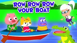 Строка Строки лодки | детские стишки | Дети песни | дети мультфильм | Row Row Your Boat | Kids Songs