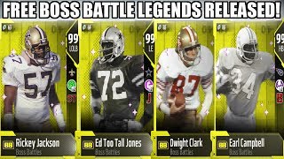ALL 99 BOSS BATTLE LEGENDS! FREE BOSS BATTLE LEGENDS RELEASED! | MADDEN 18 ULTIMATE TEAM