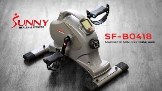Sunny Health & Fitness SF-B0418 Magnetic Mini Exercise Bike