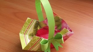 Простые Поделки Своими Руками На Пасху. Пасхальная Корзинка Из Бумаги. Easter Basket