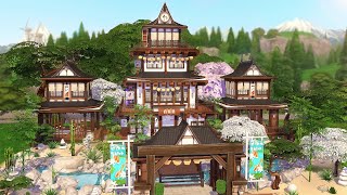 BEAUTIFUL JAPANESE SPA in Sims 4 ? | THE SIMS 4 - Speed Build (NO CC)