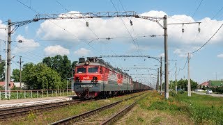 РЖД ВЛ80С-342/888 с составом полувагонов