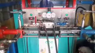 Polyurea makinesi ilk test