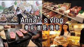 [VLOG|東京]池袋/淺草#牛かつ もと村  #タイムズジュンク堂書店 #淺草寺(雷門)  #仲見世通