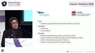 The truth about chemotherapy variation Ms Nasreen Kaadan, Ingham Institute