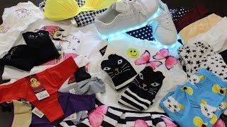 Распаковка и примерка одежды для модных девчонок/светящиеся кроссовки/одежда с Aliexpress. Ч.1