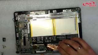 Замена тачскрина планшета Asus Transformer Book T100T. Разбит тачскрин. РЕМОНТ