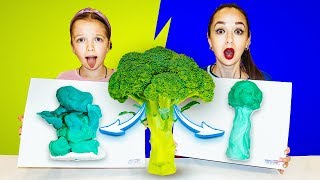 КТО ЛУЧШЕ СЛЕПИТ ИЗ ПЛАСТИЛИНА, ТОТ ЭТО СЪЕСТ ! ЧЕЛЛЕНДЖ VALENSIA LUCKY FAMILY ?