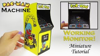 Miniature DIY: PacMan Arcade Game (with working monitor!)