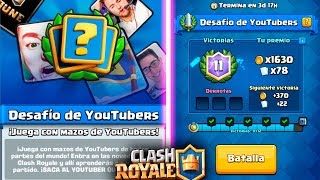 COFRE LEGENDARIO GRATIS en el DESAFIO de YOUTUBERS!! | Clash Royale | Rubinho vlc