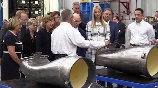 Ivanka Trump, Commerce Sec.Ross tour Charlotte facility