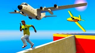 САМОЛЕТЫ ПРОТИВ ПАРКУРИСТОВ С ОРУЖИЕМ НА ТОНКОМ КАНАТЕ! (GTA 5 Смешные моменты)