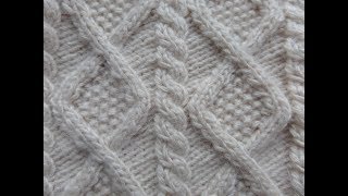 Узор Ромбы. Вязание спицами по кругу. Knitting(Hobby).
