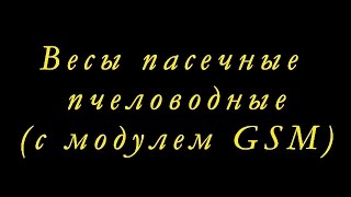 Пчеловодные весы с GSM передачей данных