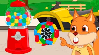 Famille d'Écureuil - Roue De Gomme Arc-en-ciel Vidéos Animé 2021 en Français 13+