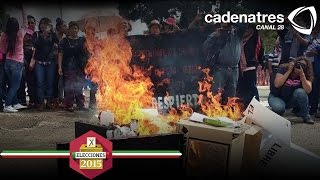 VIDEO: Jornada electoral violenta en Oaxaca  / Elecciones 2015