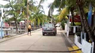 Walk down the main st in West End Roatan, Honduras