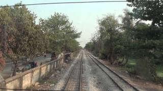 ミャンマー国鉄 JR北海道キハ48　Yangon-Pyay線・環状線前面展望（Hlawga→Danyingon→Yangon）