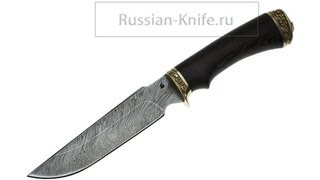 Нож Охотник (дамасская сталь), рукоять венге