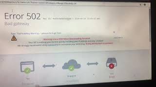 error 502 bad gateway