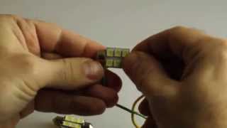 Лампа светодиодная освещения салона с ОБМАНКОЙ T10x36 6 SMD-EFT (white)