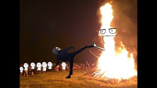 Мусай разводит самый большой костер в мире.